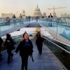 Millennium Bridge towards St. Paul's Cathedral, London