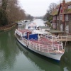 River boat moored for winter,  Oxford