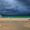 Stormy sky over St Ives harbour, Cornwall