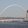 The Millenium Bridge across the River Tyne between Gateshead and Newcastle. - August 2003