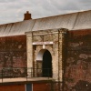 The Gateway into Landguard Fort, built in 1740 and converted in 1875.