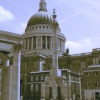 St. Pauls cathedral, London. View from the square