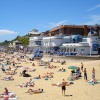 Bournemouth Beach July 2005 - Looking towards the West Cliff from the pier