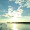 Evening on Shoreham Beach at low tide