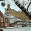 Lincoln Castle from Castle Hill, Lincoln.