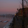 Picture of Preston Docks Promenade IN Preston @ Lancashire in Nov 05 at dusk.