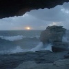 Portland, Dorset, on a stormy winters day in 2005