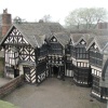 Overhead view of the courtyard at Little Moreton Hall
