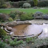 Chalice Well pools. Glastonbury, Somerset. Nov 2005.