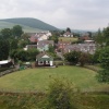 The bowling green, Clun Castle in South Shropshire