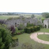 castle wall view from the battlements, Amberley Castle
