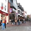 Pride Hill, the main shopping area of Shrewsbury.