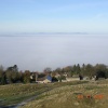Sea of fog from Cleeve hill nr Cheltenham with the Malvern Hills in the distance.