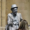 Bath, Somerset.  A living statue