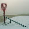 Early morning on Gorleston beach, Norfolk.
