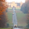 Hoghton Tower shoot, shot ducks being driven back to the Tower