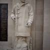 Stone carved Marine on the Navy War Memorial, Southsea Common.