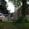 Middlezoy. View of the church yard from the path.