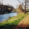 Umberleigh village in summer time. view to the bridge from Warkleigh side of bank