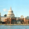 London - St Paul`s Cathedral, view from South Bank, Sept 2002