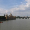 Parliament, the Thames, and the London Eye