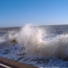 High tide at Clacton on Sea, Essex