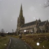 Reflection on First Snowfall at Saint Peter's Church, Belmont Village, Lancashire, 03/03/06