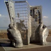 Sculpture to mark the sart of the coastal path