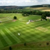 The playing fields of Bryanston School taken from a model helicopter.