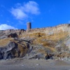 The historic Light house tower (The Naze Tower) from the beach at Walton-on-the-Naze, Essex