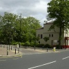 Regent cinema and memorial park entrance, Marple