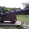 Cannon at the foot of the Wellington monument. Wellington, Somerset.