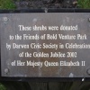 The inscription at The Ornate Garden at Bold Venture Park, Darwen, Lancashire.