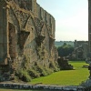 Easby Abbey, Richmond, Yorkshire Arches in afternoon cross-light