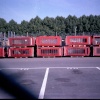 Taunton's old BT yard piled up with discarded Phone boxes.