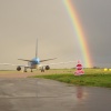 A STORMY DAY AT LUTON AIRPORT