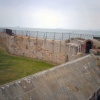 The now empty moat surrounding Southsea Castle.  Taken 16th March 2006.