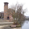 The Old Silk Mill Museum and the River Derwent, Derby