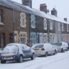 Millom side street in the snow.