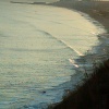 A wintery Bridlington Bay from the cliff tops, E. Yorkshire.