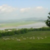 View of the Viaduct across the Kent Estuary taken from Arnside Knott on 16/05/2004