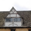 Lacock Abbey 'entrance' with former stables - close-up of window - June, 2003