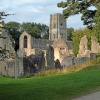 Fountains Abbey, Yorkshire, ruins and tower from southwest