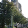 The War Memorial and Parish Church at Breadsall, Derbyshire.