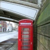 A telephone box on Friar Gate, Derby