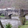 Fingle Bridge, Drewsteignton, Devon, in Winter.