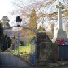 War Memorial and entrance to the Parish Church, Holbrook, Derbyshire