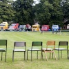 The 'Historic Rally', before the crowd arrives, Kington, Herefordshire.