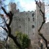 Rochester Castle from the cathedral cloister gardens