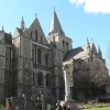 North side of Rochester Cathedral from the high street.